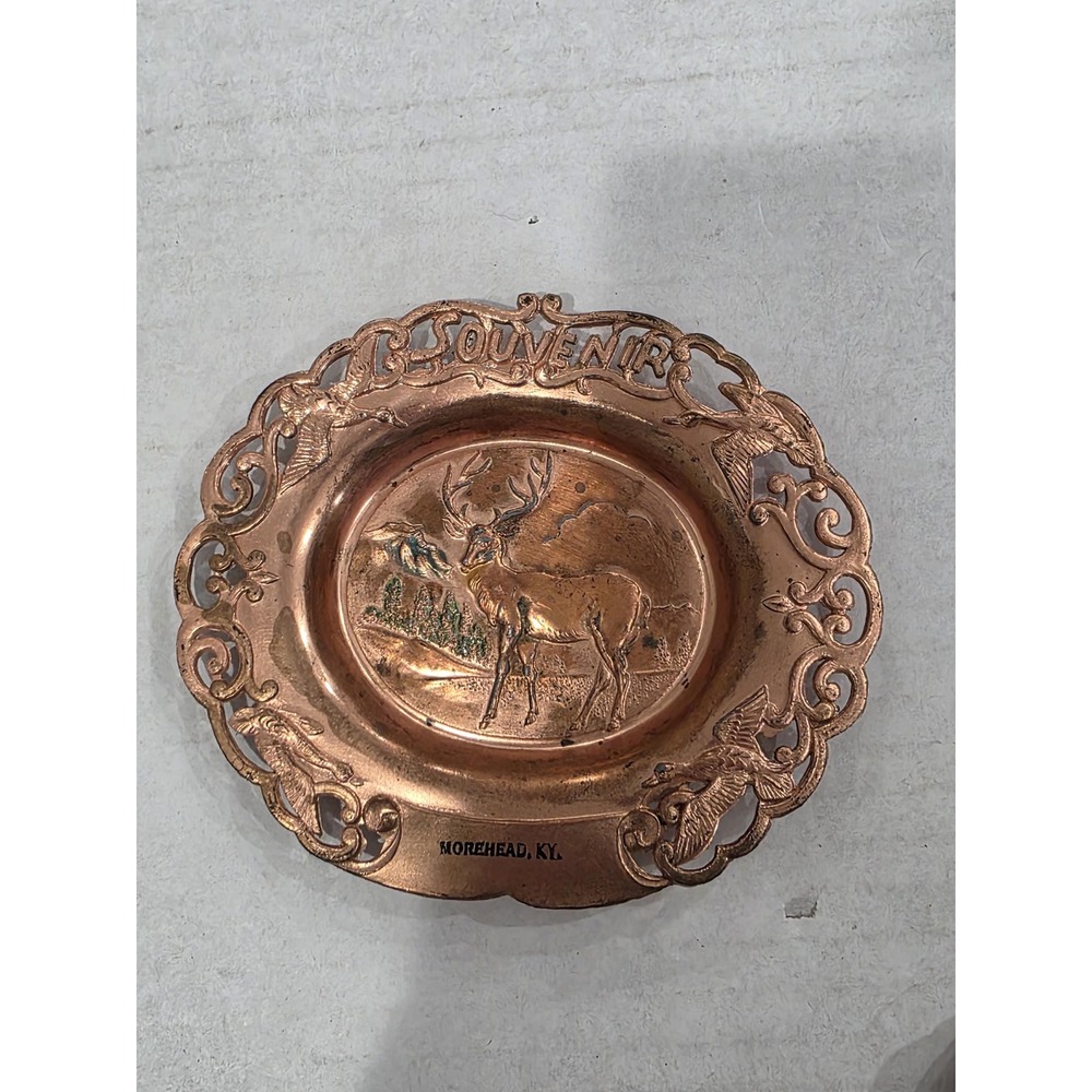 Vintage Copper Ashtray Morehead Ky